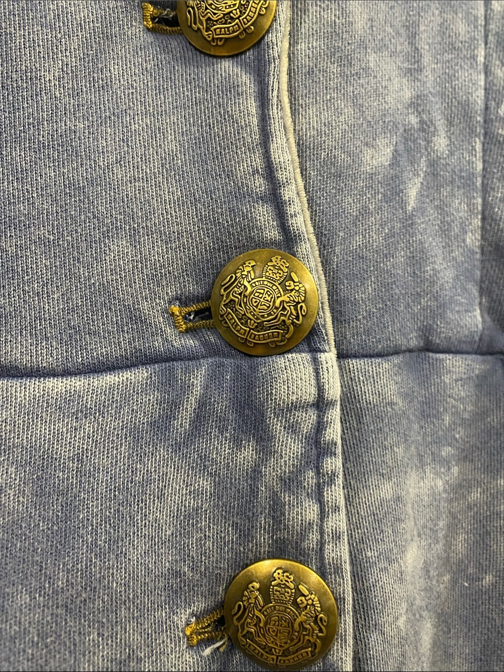 Aratta Colonial long Coat in Faded Blue with Ribbon Medal Accent - Picture 4 of 8